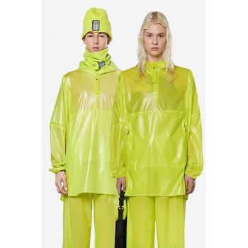 Rains geacă de ploaie Ultralight Anorak culoarea verde, de tranziție, oversize 18880.REFLELIME-REFLECTIVE