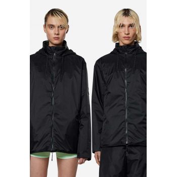 Rains geacă Fuse Jacket femei, culoarea negru, de tranziție, oversize 15400-BLACK.