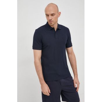 BOSS polo de bumbac culoarea bleumarin, uni 50468362 ieftin