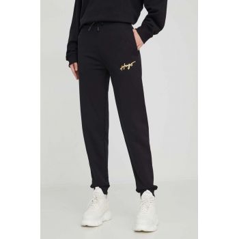 HUGO pantaloni de trening culoarea negru, uni 50509171