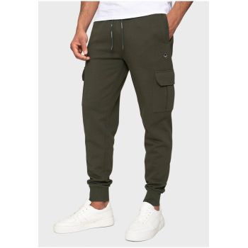 Pantaloni de trening cargo cu snur in talie Stefan 4685