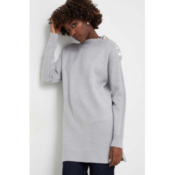 Answear Lab pulover femei, culoarea gri, cu turtleneck