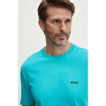 BOSS Green tricou bărbați, culoarea verde, cu imprimeu 50506373