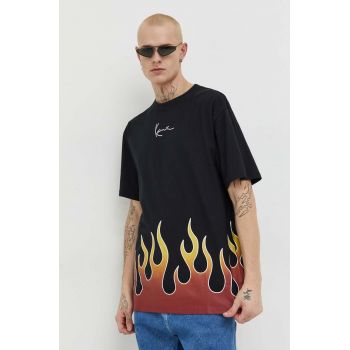 Karl Kani tricou din bumbac barbati, culoarea negru, cu imprimeu