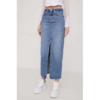 Karl Lagerfeld Jeans fusta jeans maxi, drept