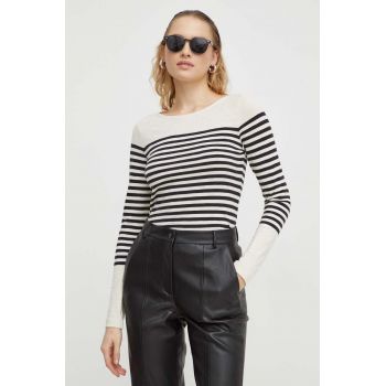 Marc O'Polo longsleeve din bumbac culoarea bej