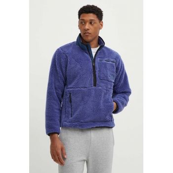 The North Face bluză Extreme Pile bărbați, culoarea bleumarin, cu imprimeu, NF0A7URNLOF1