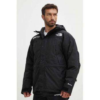 The North Face geacă Gore - Tex Mountain Insulated Jacket bărbați, culoarea negru, de tranziție, oversize, NF0A831KJK31