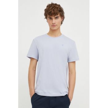 G-Star Raw tricou din bumbac barbati, culoarea violet, neted, D16411-336