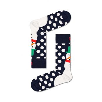 Happy Socks sosete Jumbo Snowman Sock culoarea albastru marin