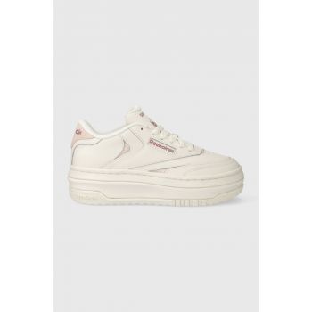 Reebok sneakers din piele Club C Extra culoarea bej