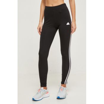 adidas colanți femei, culoarea negru, cu imprimeu IP1570