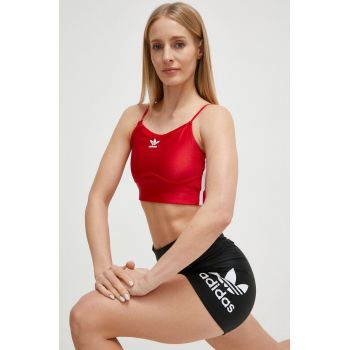 adidas Originals top femei, culoarea roșu IN8359