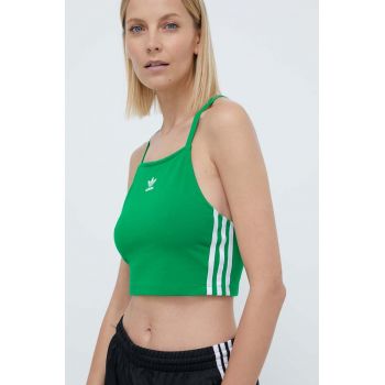 adidas Originals top femei, culoarea verde ieftin