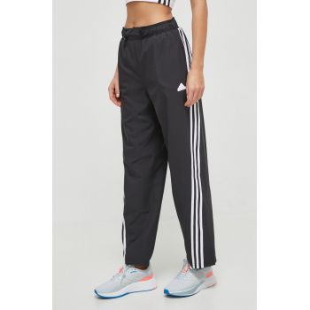 adidas pantaloni de trening culoarea negru, cu imprimeu IP1567