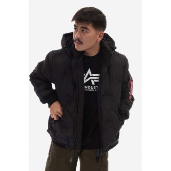 Alpha Industries geacă Logo Puffer bărbați, culoarea negru, de iarnă 108107.03-black