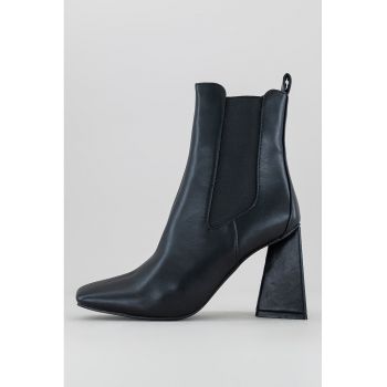 Botine cu toc geometric Sidney