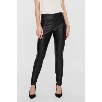 Colanti skinny cu aspect de piele la reducere