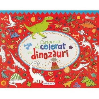 Jucarie Educativa Cartea mea de colorat cu dinozauri
