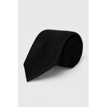 BOSS cravată de mătase culoarea negru 50480283