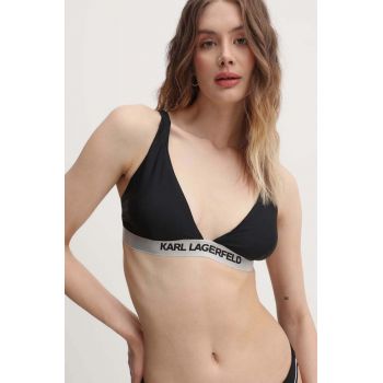 Karl Lagerfeld sutien culoarea negru, neted