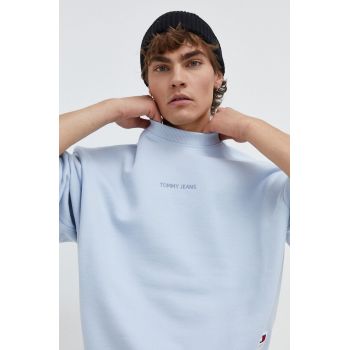 Tommy Jeans hanorac de bumbac bărbați, uni DM0DM18414