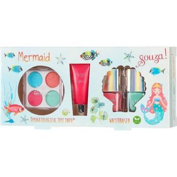 Set Mermaid Makeup Cosmetics 7pcs Multicolor