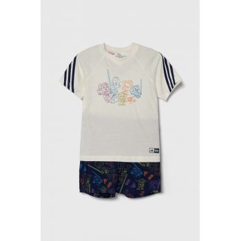 adidas set de bumbac pentru copii culoarea bej