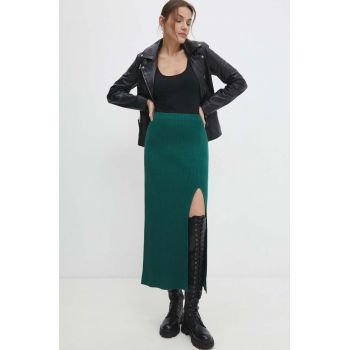 Answear Lab fusta culoarea verde, maxi, evazati