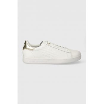 EA7 Emporio Armani sneakers din piele culoarea alb