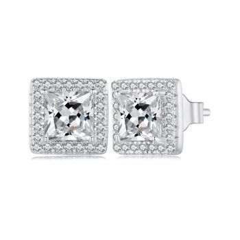 Cercei din argint Gemstone Grid Studs