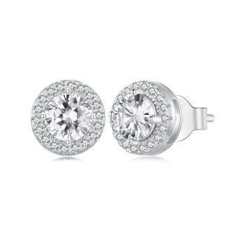 Cercei din argint Gemstone Round Studs