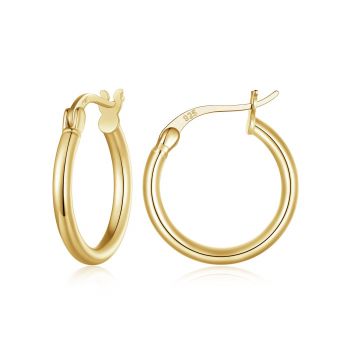 Cercei din argint Golden Hoops M