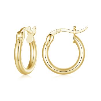 Cercei din argint Golden Hoops S