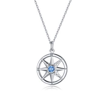 Colier din argint Blue Crystal Compass de firma original