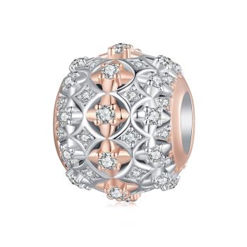 Talisman din argint Rose Gold Royal Crystal Ball