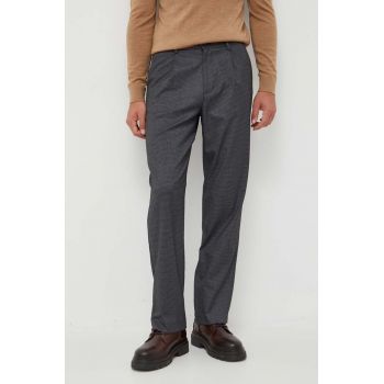 United Colors of Benetton pantaloni barbati, culoarea gri, drept