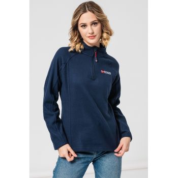 Bluza de trening din fleece cu fermoar scurt