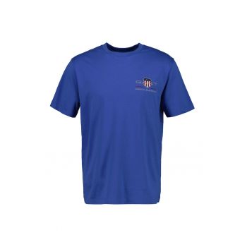 Tricou regular fit cu decolteu la baza gatului Archive