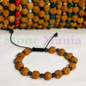 Bratara rudraksha 8mm si ametist 4mm ieftina