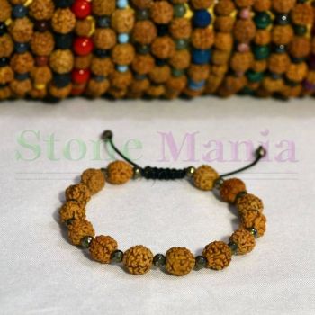 Bratara rudraksha 8mm si pirita fatetata 4mm ieftina