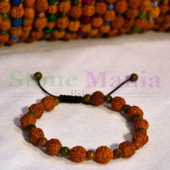 Bratara rudraksha 8mm si unakit 4mm ieftina