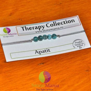 Bratara therapy apatit sfere 5mm si argint 925