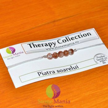 Bratara therapy piatra soarelui sfere 5mm si argint 925