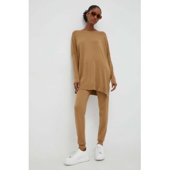 Answear Lab un set de pulover și pantaloni culoarea maro