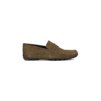 Geox mocasini din piele intoarsa U KOSMOPOLIS + GRIP barbati, culoarea verde, U36CFA00022C3009