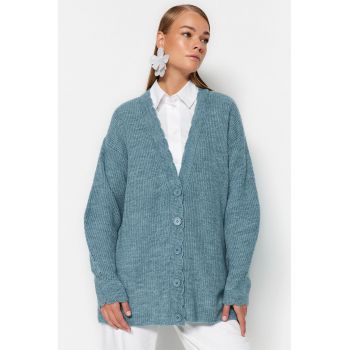 Cardigan supradimensionat cu maneci cazute