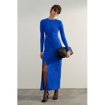 Rochie maxi cu slit lateral adanc