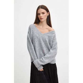 Medicine pulover femei, culoarea gri