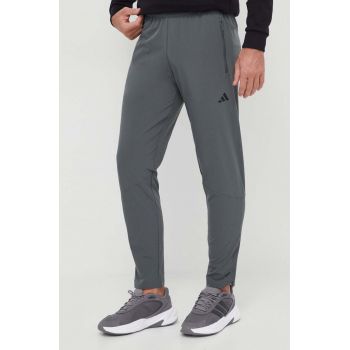 adidas Performance pantaloni de antrenament culoarea verde, uni IS3789